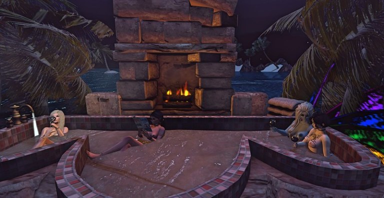 Relaxing with friends in Elven Forest. Pic snapped by the beautiful Elf maiden SusieTea. Click to see it on Flickr!