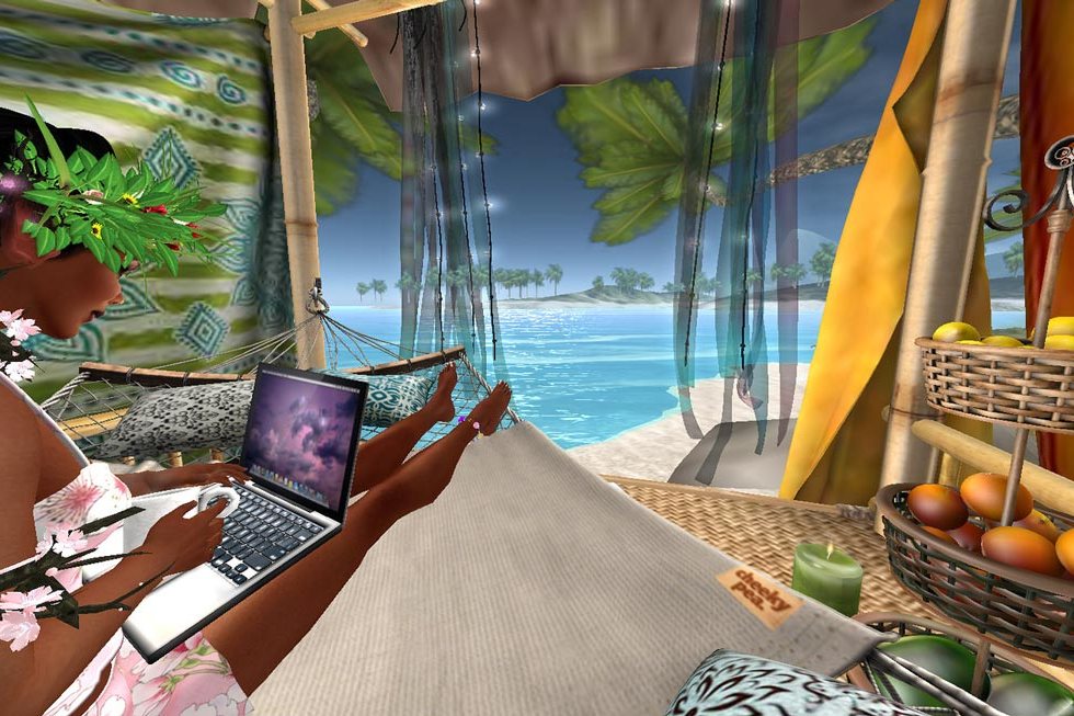 Blogging on Laptop at Del Mar Dream